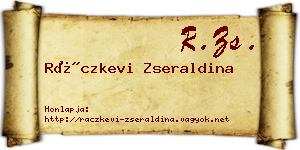 Ráczkevi Zseraldina névjegykártya
